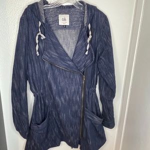 CAbi long denim jacket - L